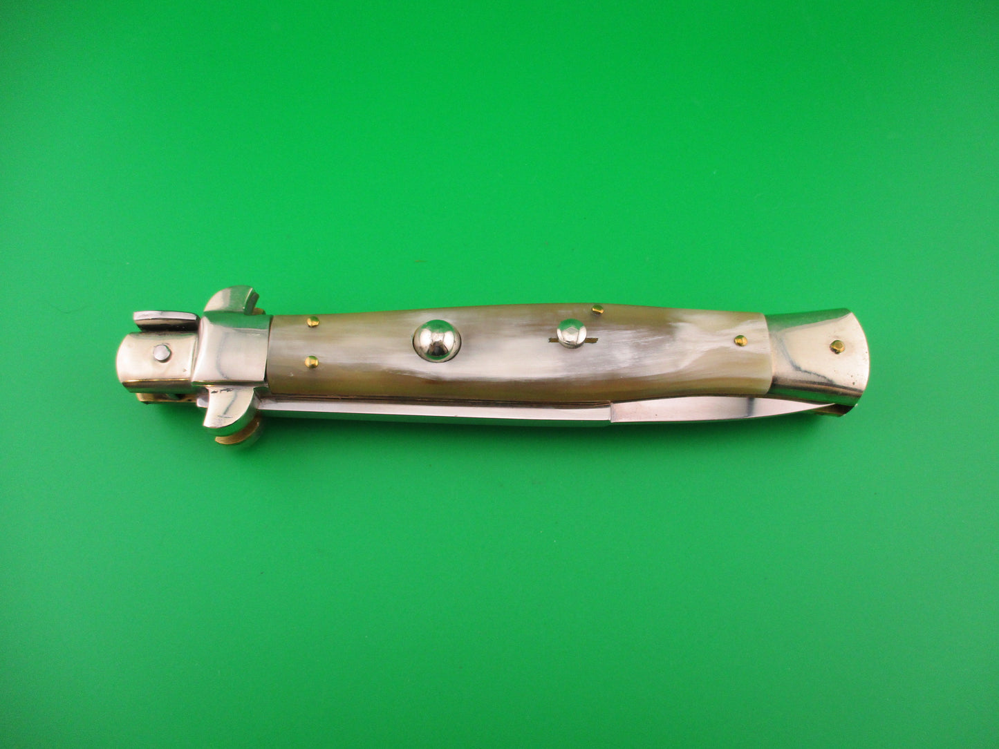 Renzo Pascotto Maniago Italy 30cm Italian Wasp body Picklock Honey Horn automatic knife