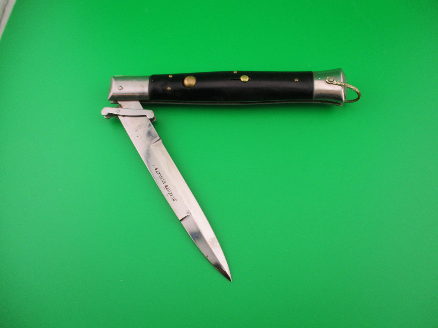 Rizzuto Estileto STAINLESS STEEL 28cm Japanese Swing guard Black vintage automatic knife