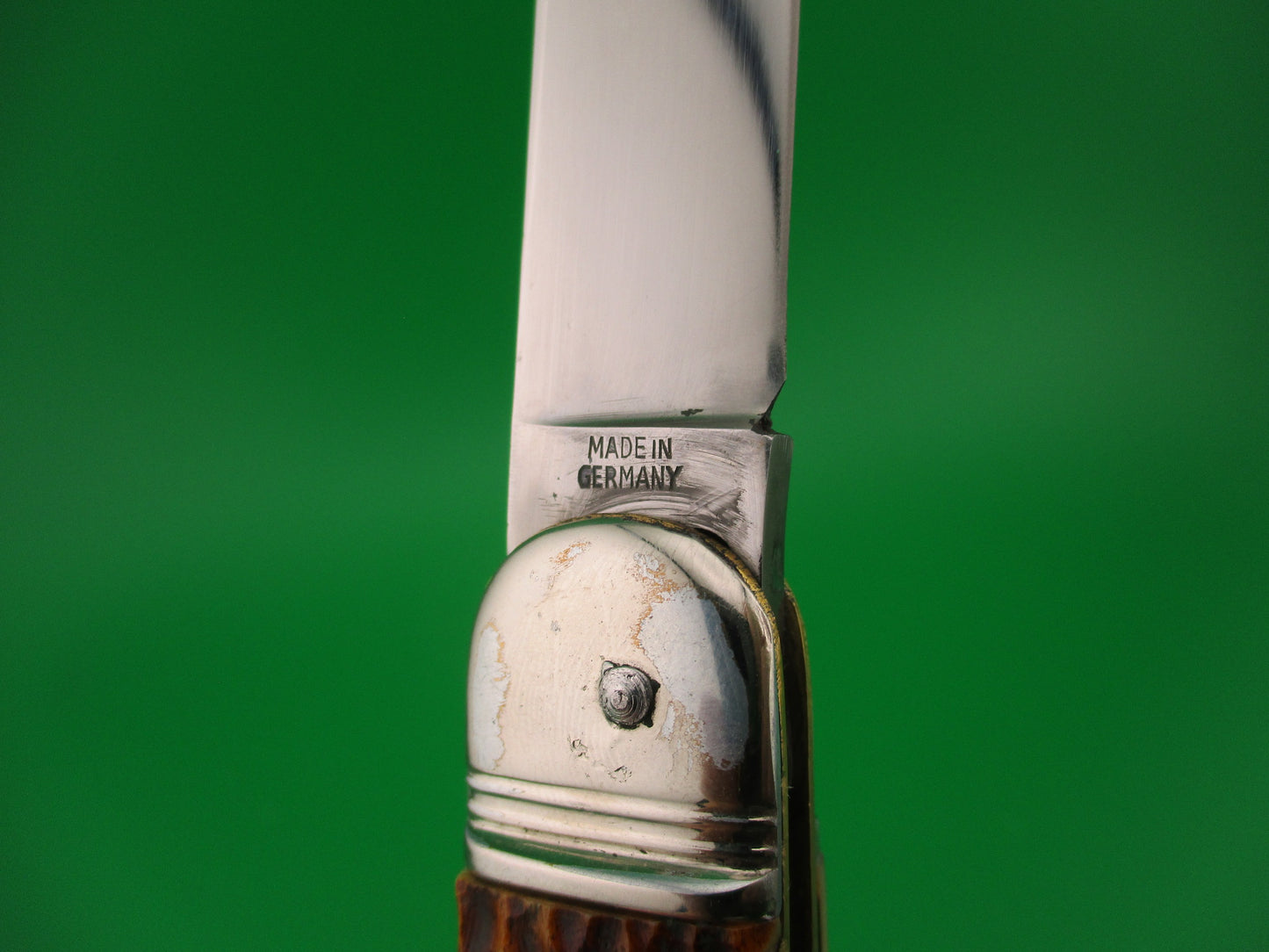INOX SOLINGEN 11cm German Bone Lever Springer vintage automatic knife
