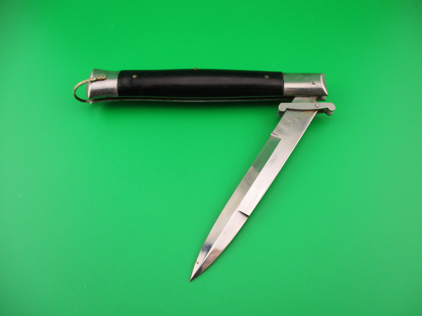 Rizzuto Estileto STAINLESS STEEL 28cm Japanese Swing guard Black vintage automatic knife