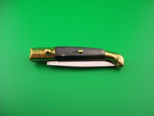 Jndiana PATENT 18cm Bo/Bc Pattada Italian Birds head dark horn switchblade knife