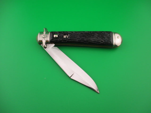 COLONIAL SHUR SNAP JUMBO JACK #3301 Black automatic knife near mint