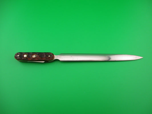 Shapleigh Customized Jigged bone Vintage Letter Opener switchblade knife