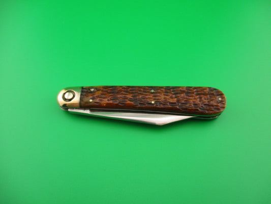 Press Button Knife Co #1000 INVINCIBLE antique bone handled switchblade knife