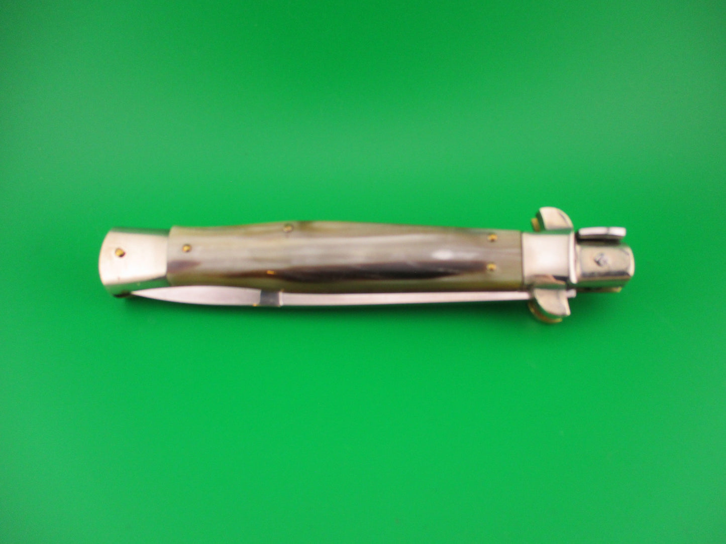 Renzo Pascotto Maniago Italy 30cm Italian Wasp body Picklock Honey Horn automatic knife