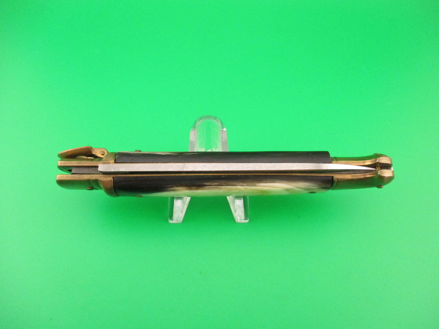 SAFARINOX ITALY by MAGRO 24cm Italian Birds Head Lever knife Brass horn