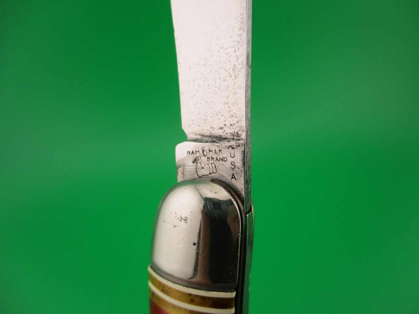 Hammer Brand Imperial Toothpick Candystripe 1950s vintage switchblade knife fish scaler