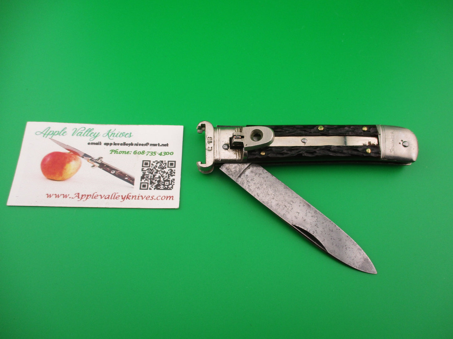 SOLINGEN GERMANY 11cm German Shell Puller Bone Lever automatic knife