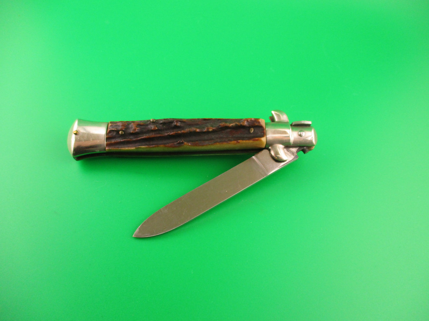 Rostfrei 21cm Italian Transitional Stag Spearpoint vintage automatic knife