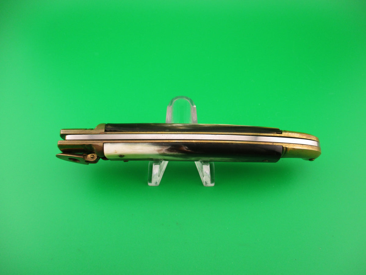 SAFARINOX ITALY by MAGRO 24cm Italian Birds Head Lever knife Brass horn