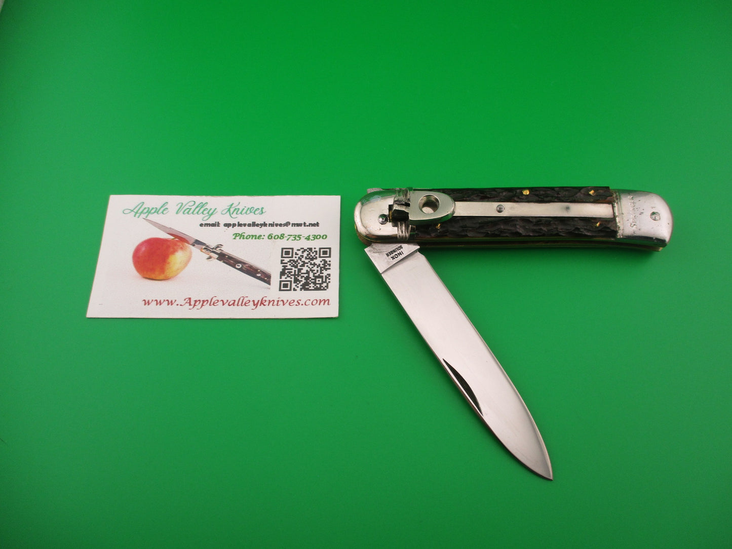 INOX SOLINGEN 11cm German Bone Lever Springer vintage automatic knife