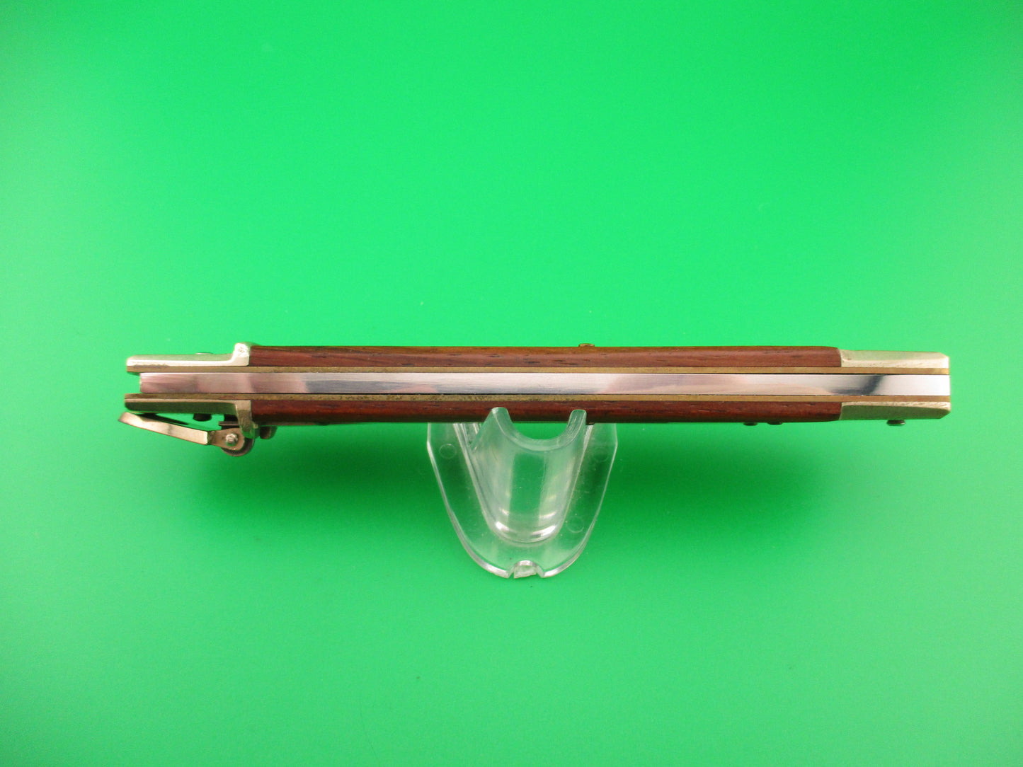 Hubertus 26cm West German Slimline Wood KRIS blade Lever automatic knife