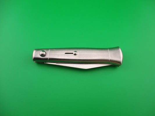 ROSTFREI 20cm Italian Metal handle fishtail clip blade switchblade knife
