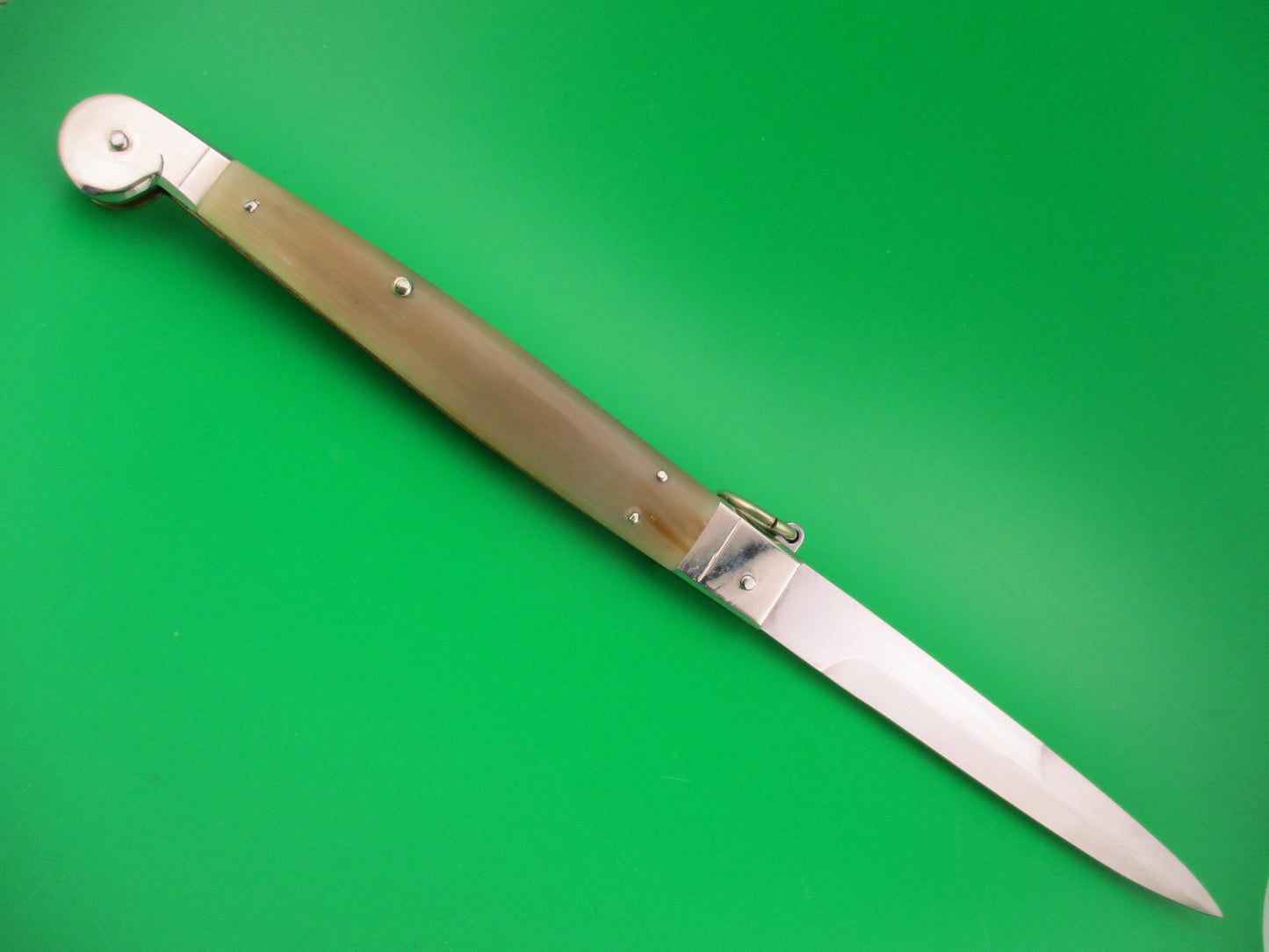 AGA CAMPOLIN 30cm Sicilian Ring Pull Italian Honey horn Red dot automatic knife 2012