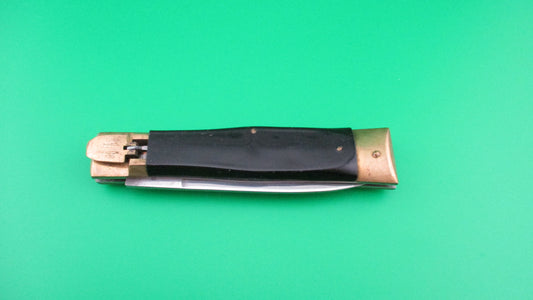 MESA ROSTFREI 19cm Lever release Black & Brass automatic knife