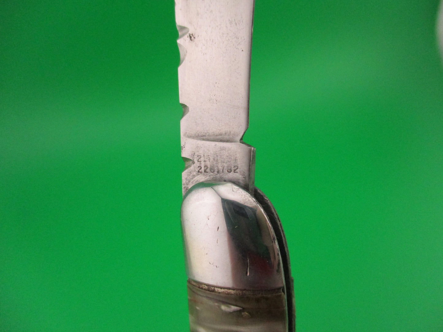 Hammer Brand Imperial Toothpick Green Pearl & Red 1950s vintage switchblade