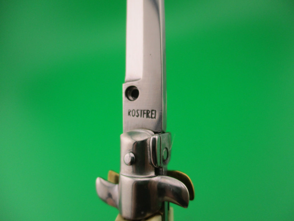 ROSTFREI 14cm Italian Stag stiletto Oreste Dibon vintage automatic knife