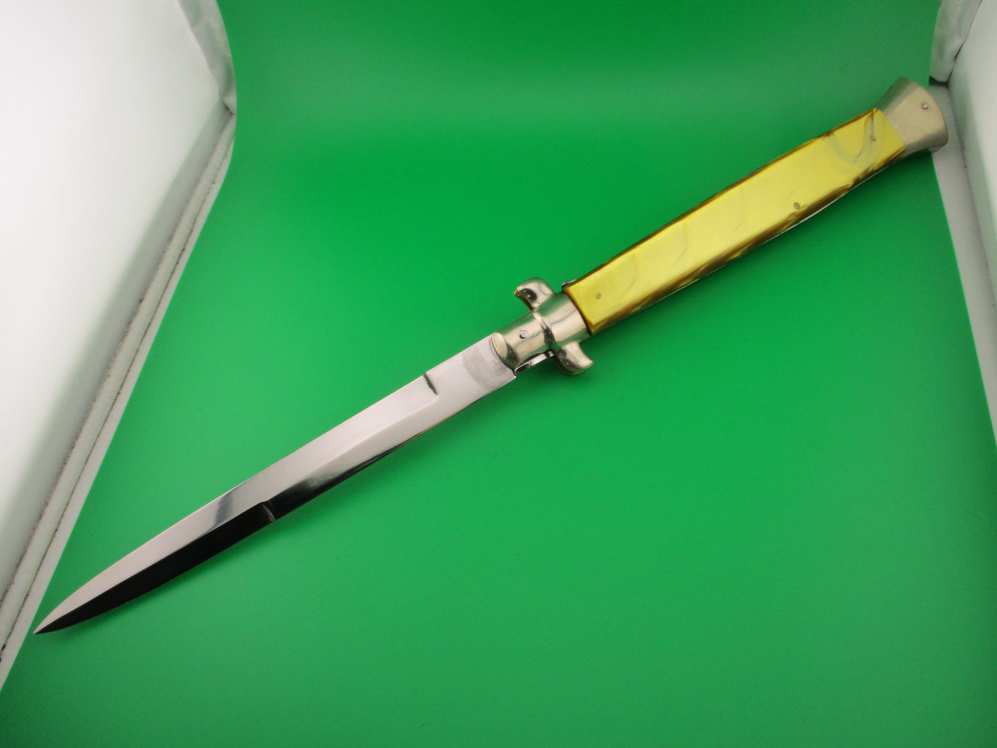 ROSTFREI ITALY 45cm Italian 18 inch stiletto Gold Acrylic automatic knife