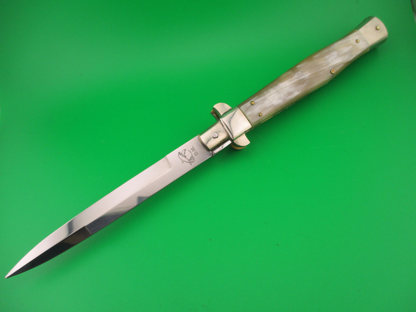 Renzo Pascotto Maniago Italy 30cm Italian Wasp body Picklock Cream & Honey automatic knife