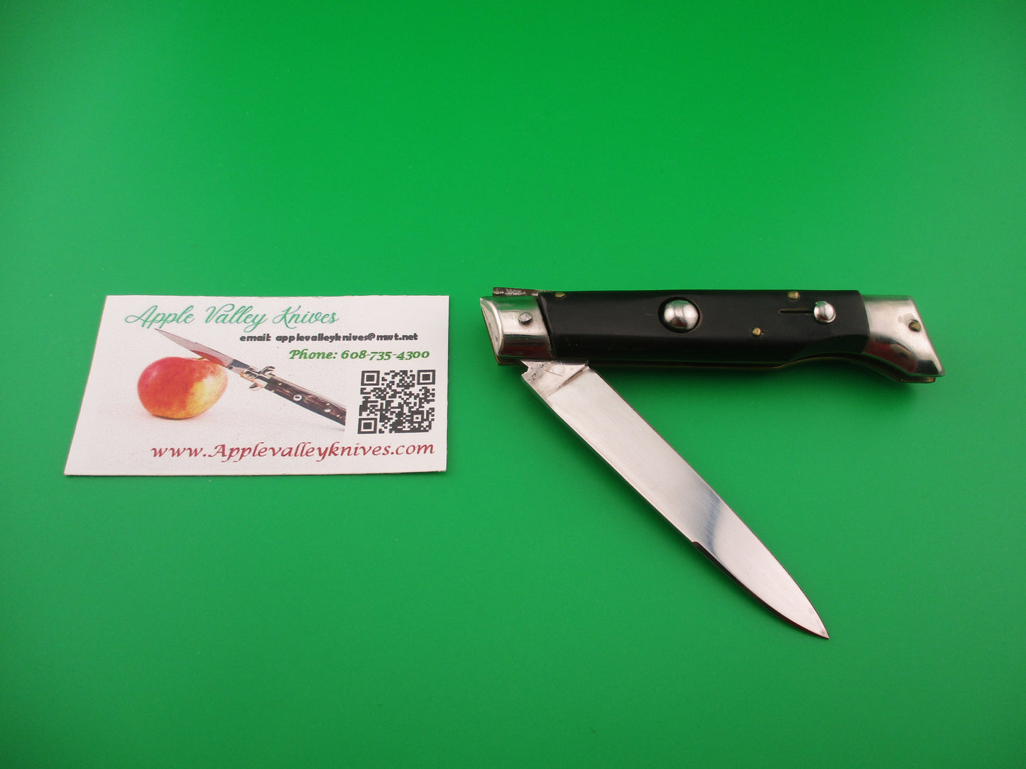 Jndiana EXTRA 20cm Italian Slant Bolster Vintage genuine horn automatic knife