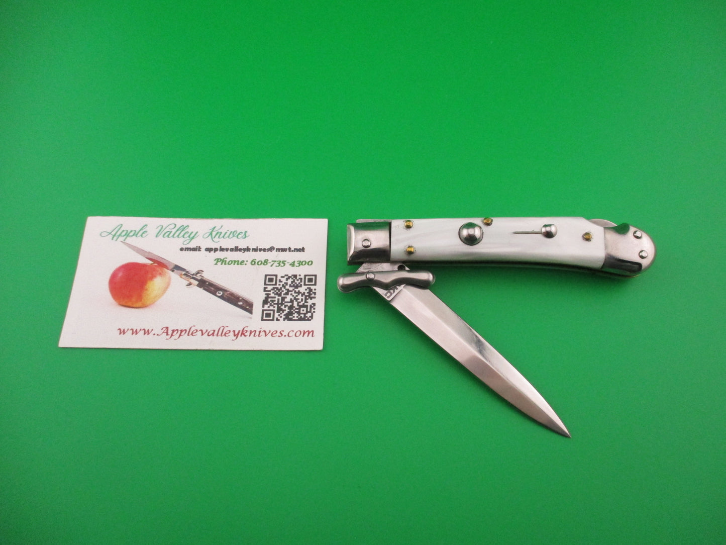 AKC ITALY 19cm Italian Medici Swing Guard Pearlex automatic knife