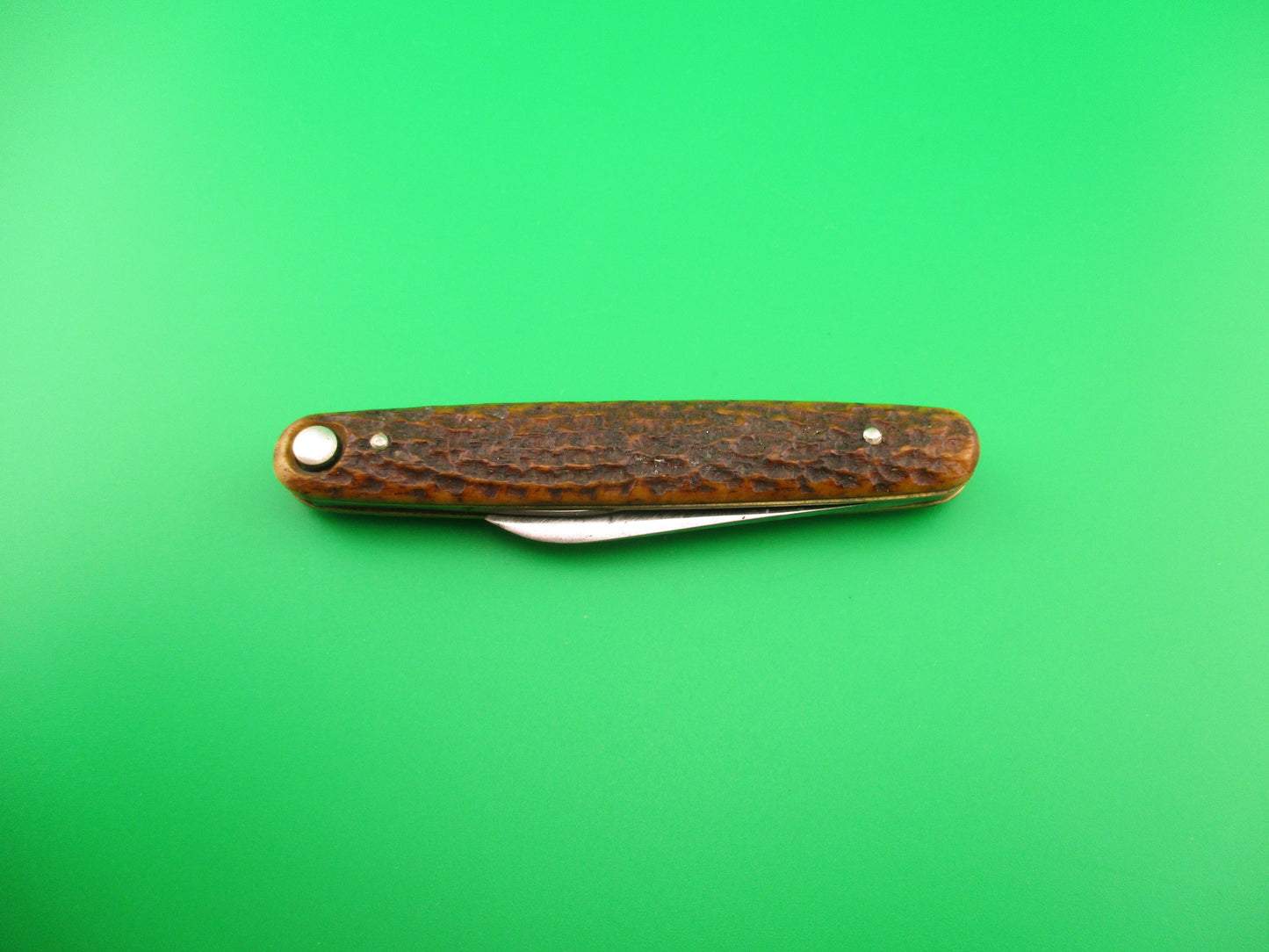 Press Button Knife Co Medium double bone switchblade knife model 100