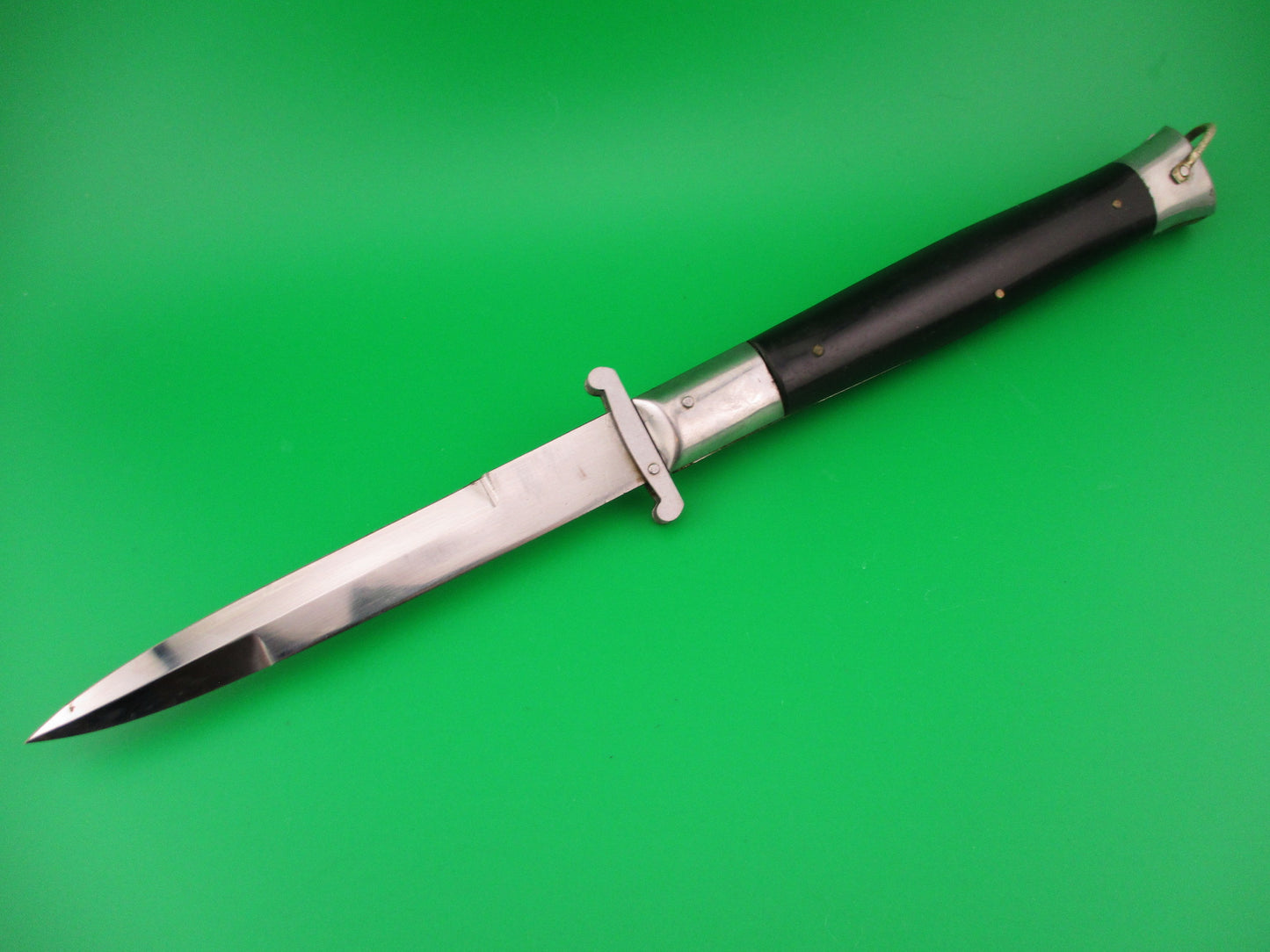 Rizzuto Estileto STAINLESS STEEL 28cm Japanese Swing guard Black vintage automatic knife