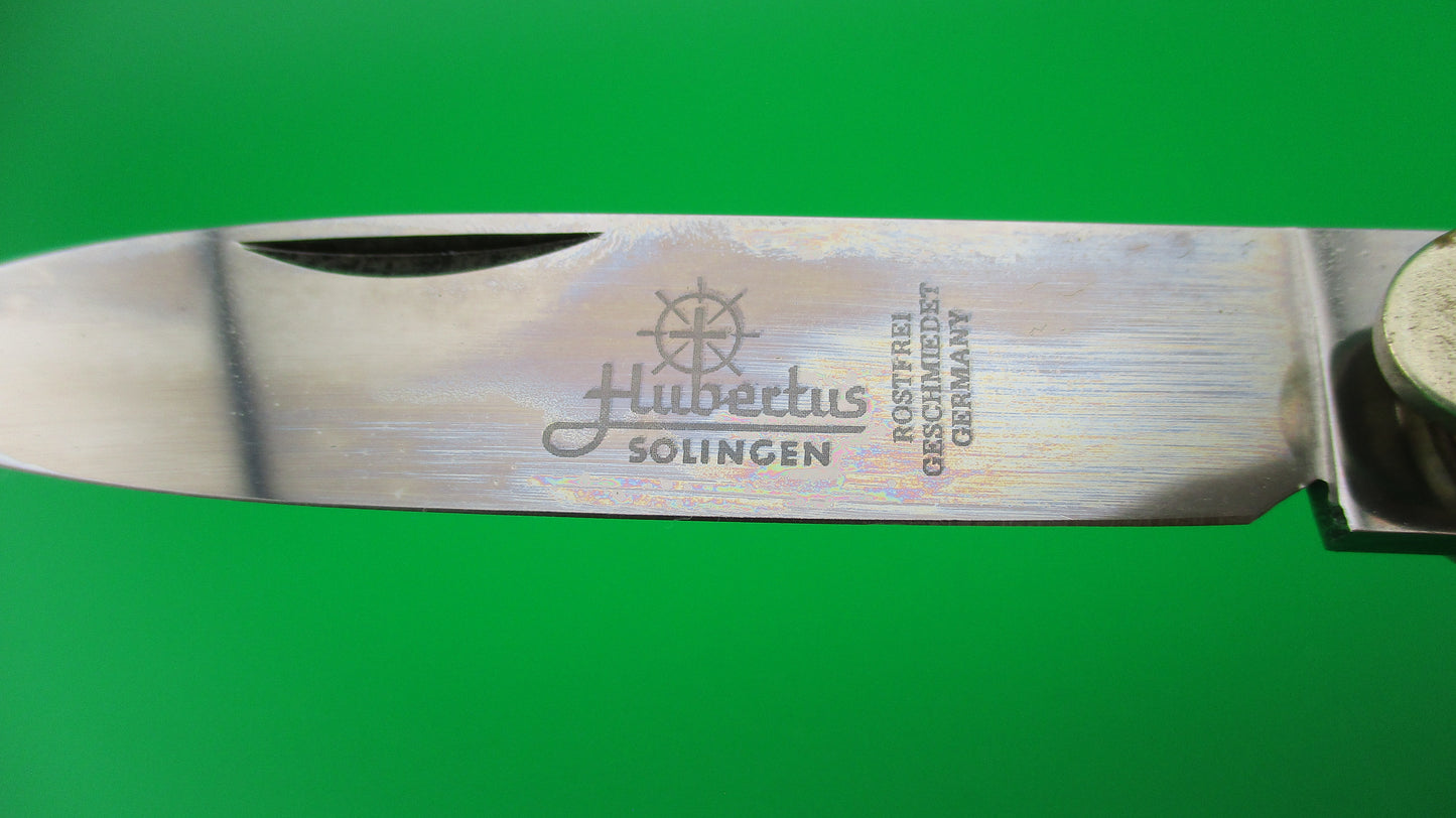 HUBERTUS 11cm German Lever automatic knife with Wood scales