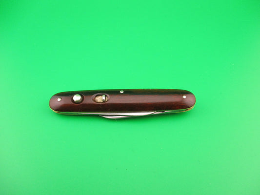 1 SCHRADO D.R.G.M 3 3/8" double automatic knife w Cocobolo celluloid handles RARE