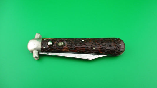 PRESTO DERBY Hunter wormgroove brain 1940s Vintage automatic knife