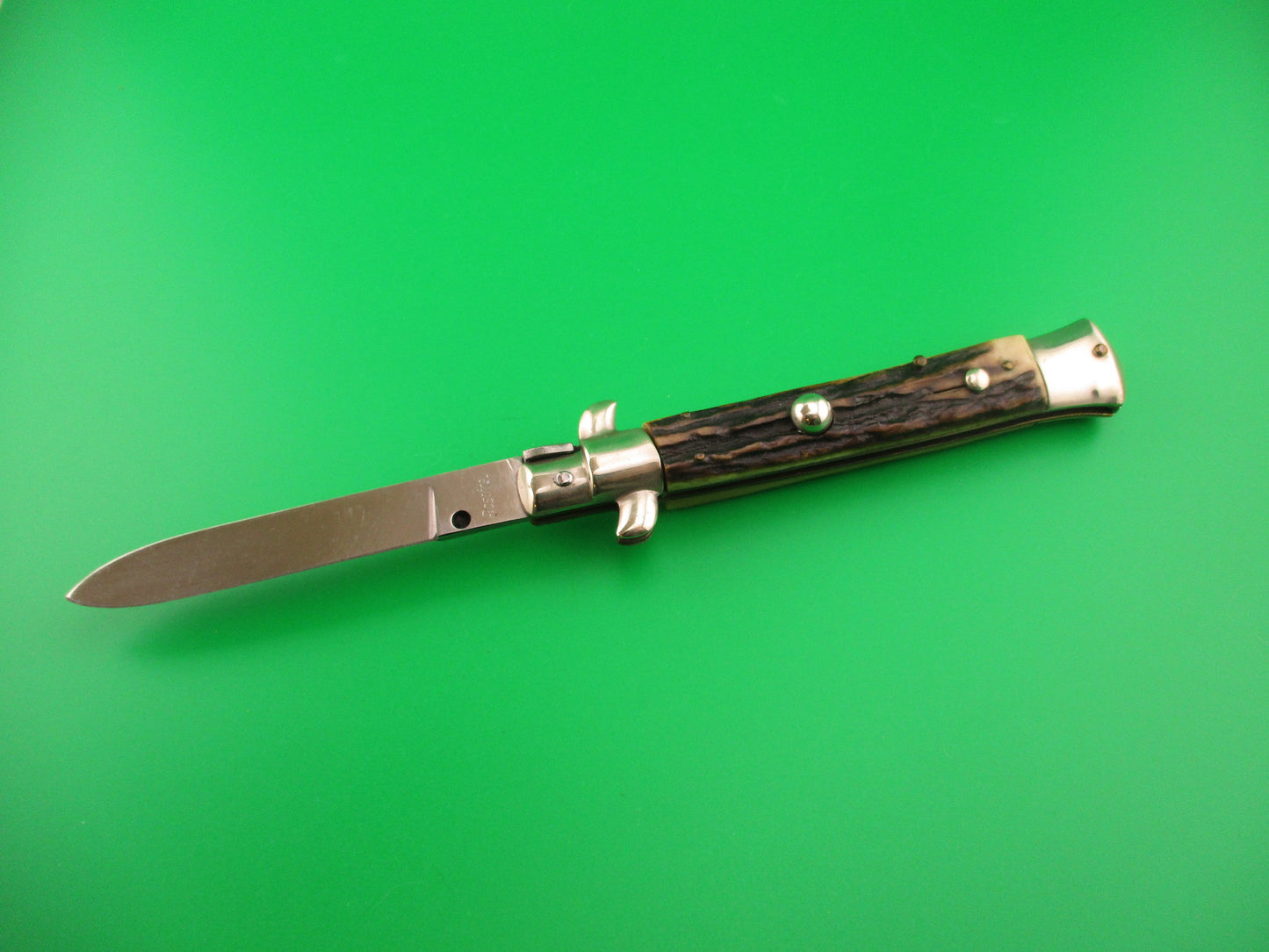 Rostfrei 21cm Italian Transitional Stag Spearpoint vintage automatic knife