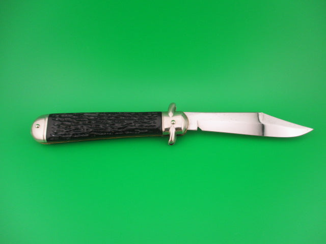 COLONIAL SHUR SNAP JUMBO JACK #3301 Black automatic knife near mint