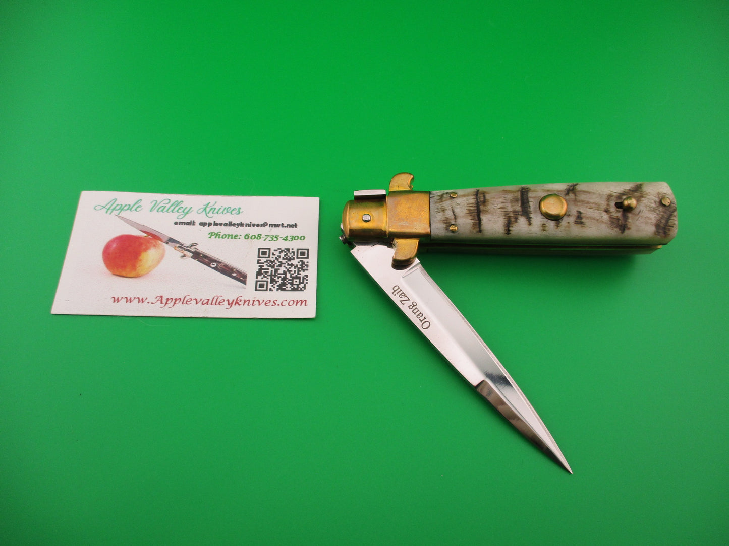 Custom 21cm Frosolone Style Ram's horn Picklock Automatic knife by Orang Zaib