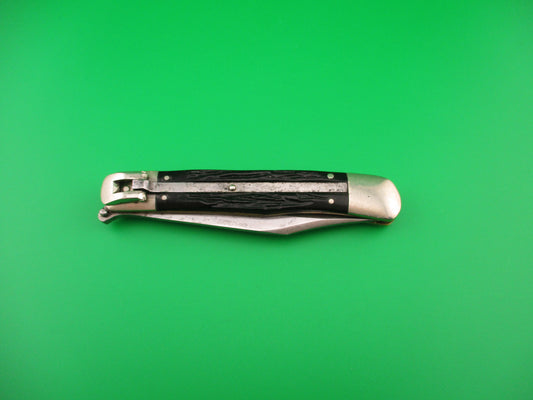 KABAR Lever Black Jigged synthetic Transitional Square lever vintage automatic knife