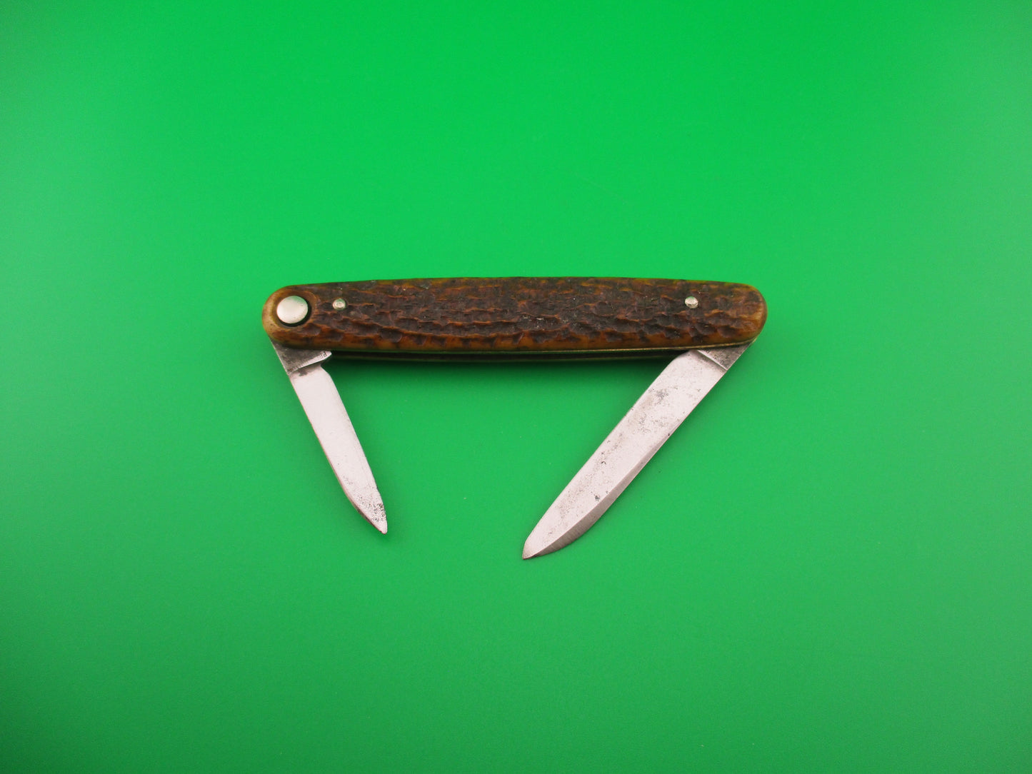 Press Button Knife Co Medium double bone switchblade knife model 100