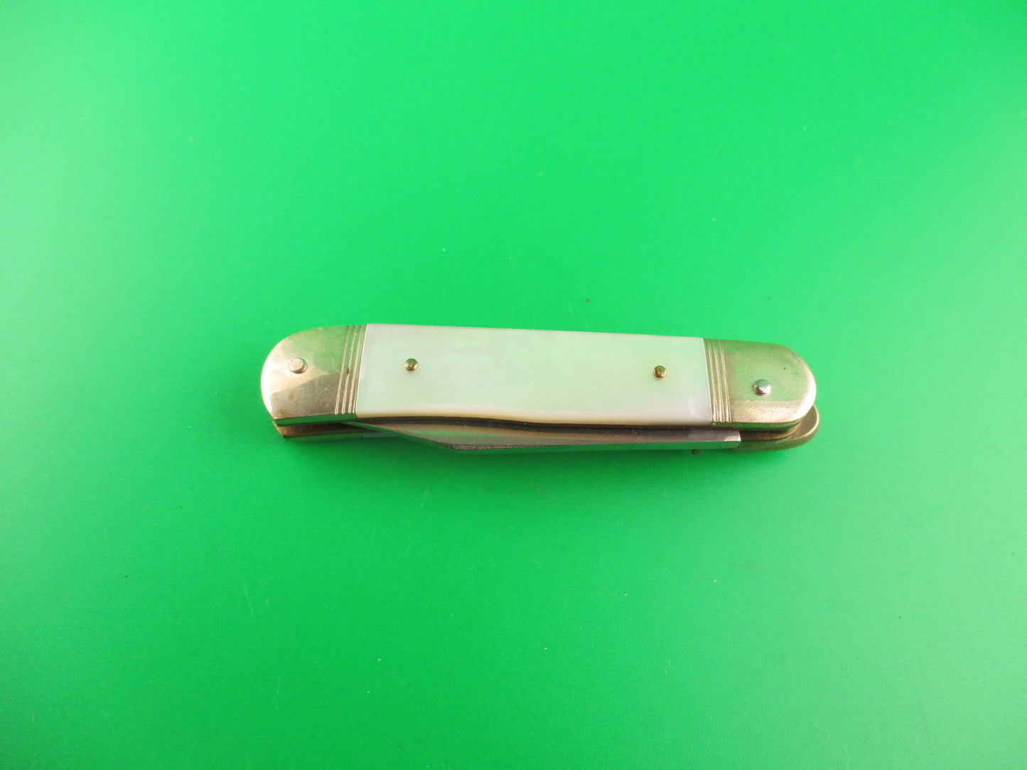 HUBERTUS 8cm German Liliput Lever Pearl MOP automatic knife