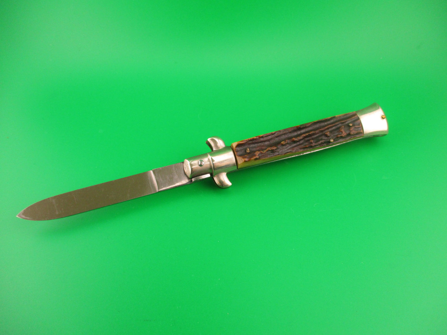 Rostfrei 21cm Italian Transitional Stag Spearpoint vintage automatic knife