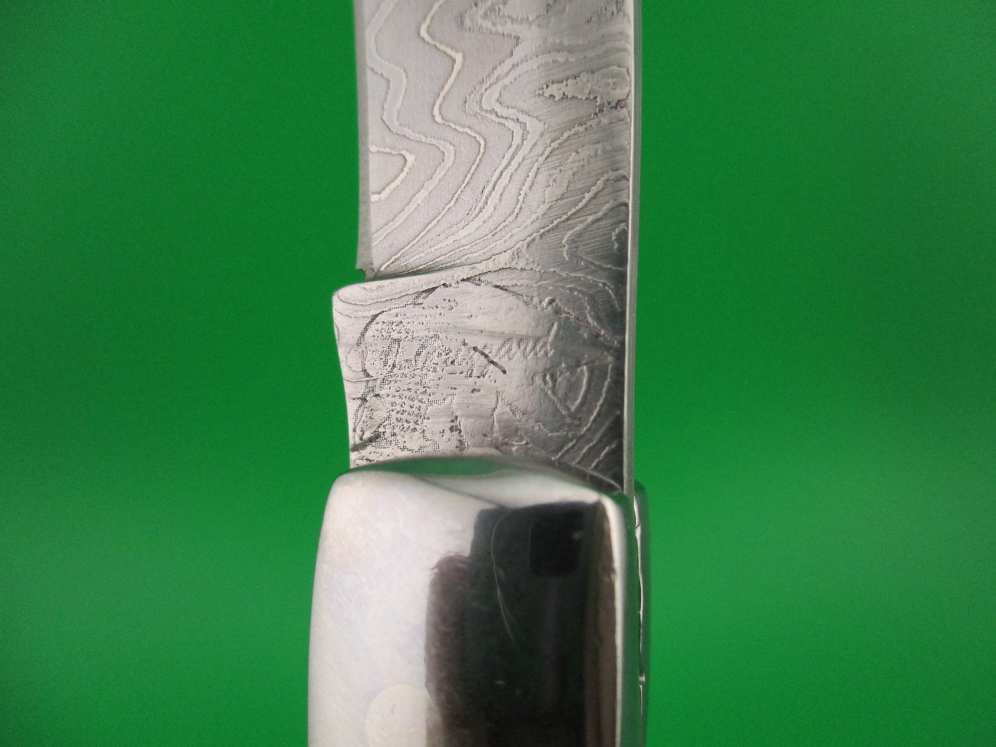 Jim Grizzard CUSTOM WR CASE LEVER Inspired Stag Damascus automatic knife