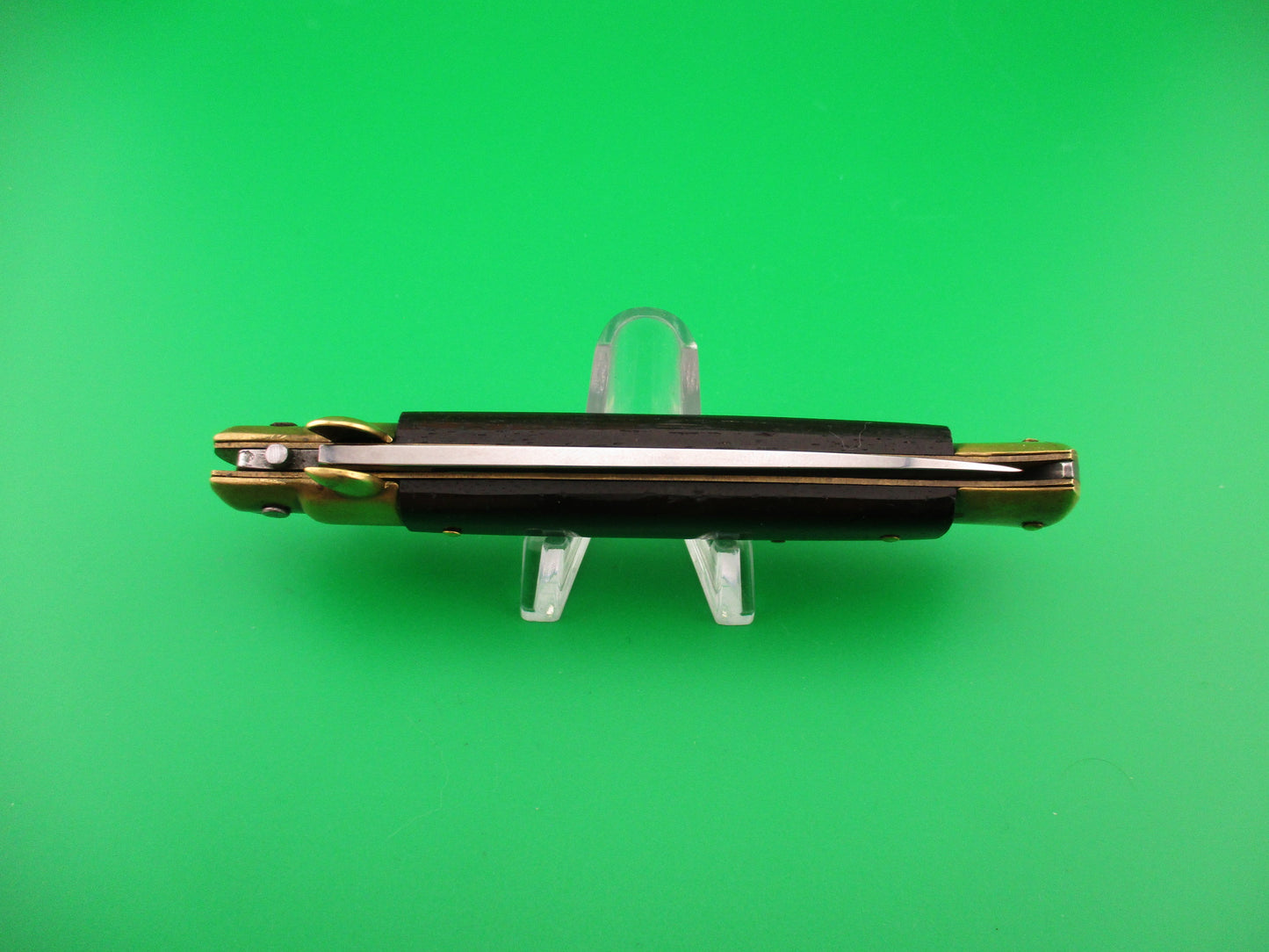 STAINLESS (slant) PATENT 23cm Italian Stiletto bolster release switchblade