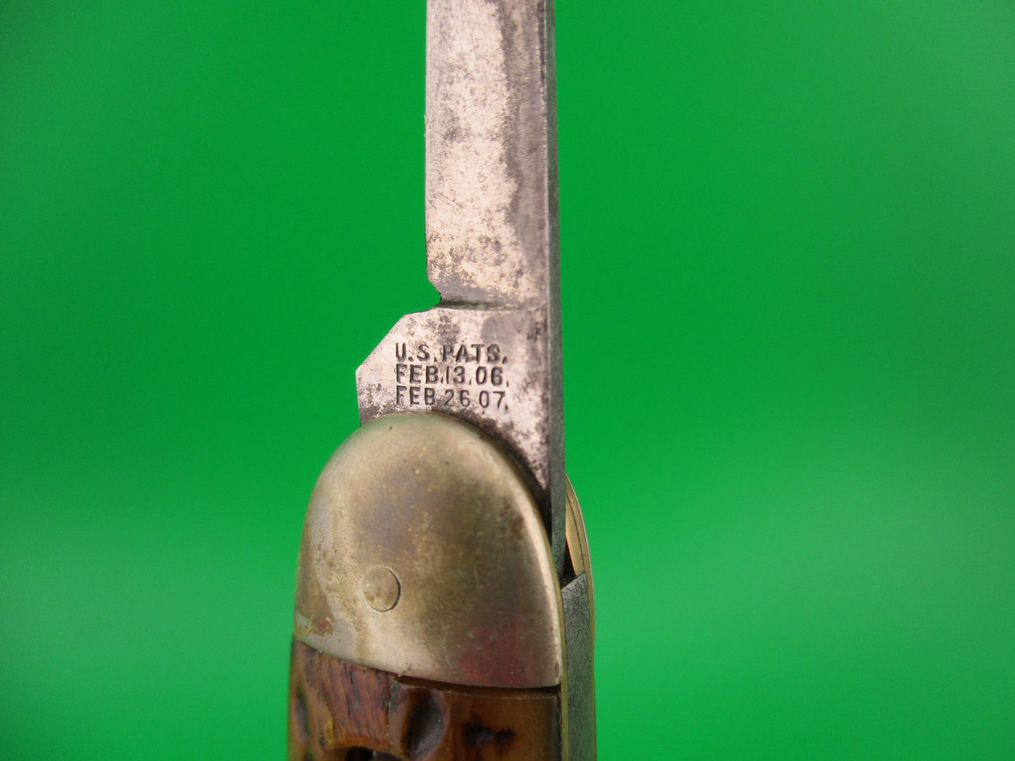 Schrade Cut Co early large Bone double full bolsters 7503 3/4B automatic Book knife