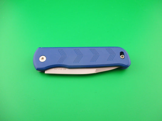 440 Stainless Blue Super Knife all metal scale release automatic knife
