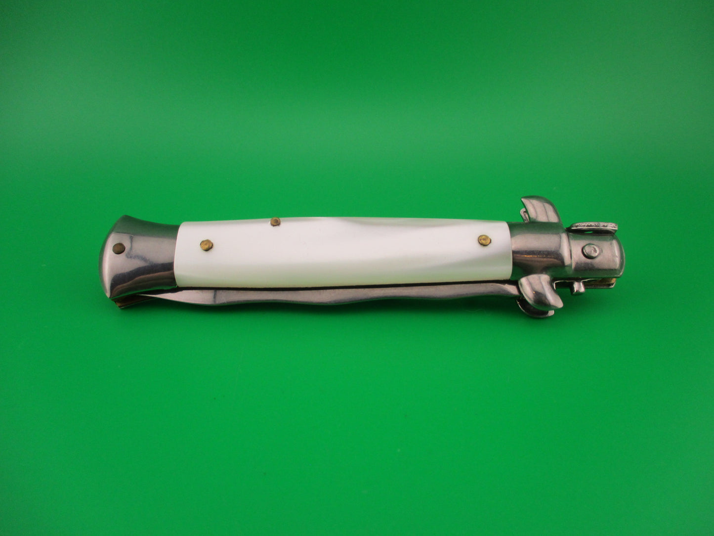 STILETTO ITALY 23cm Italian Stiletto KRIS Pearlex swivel bolster automatic knife