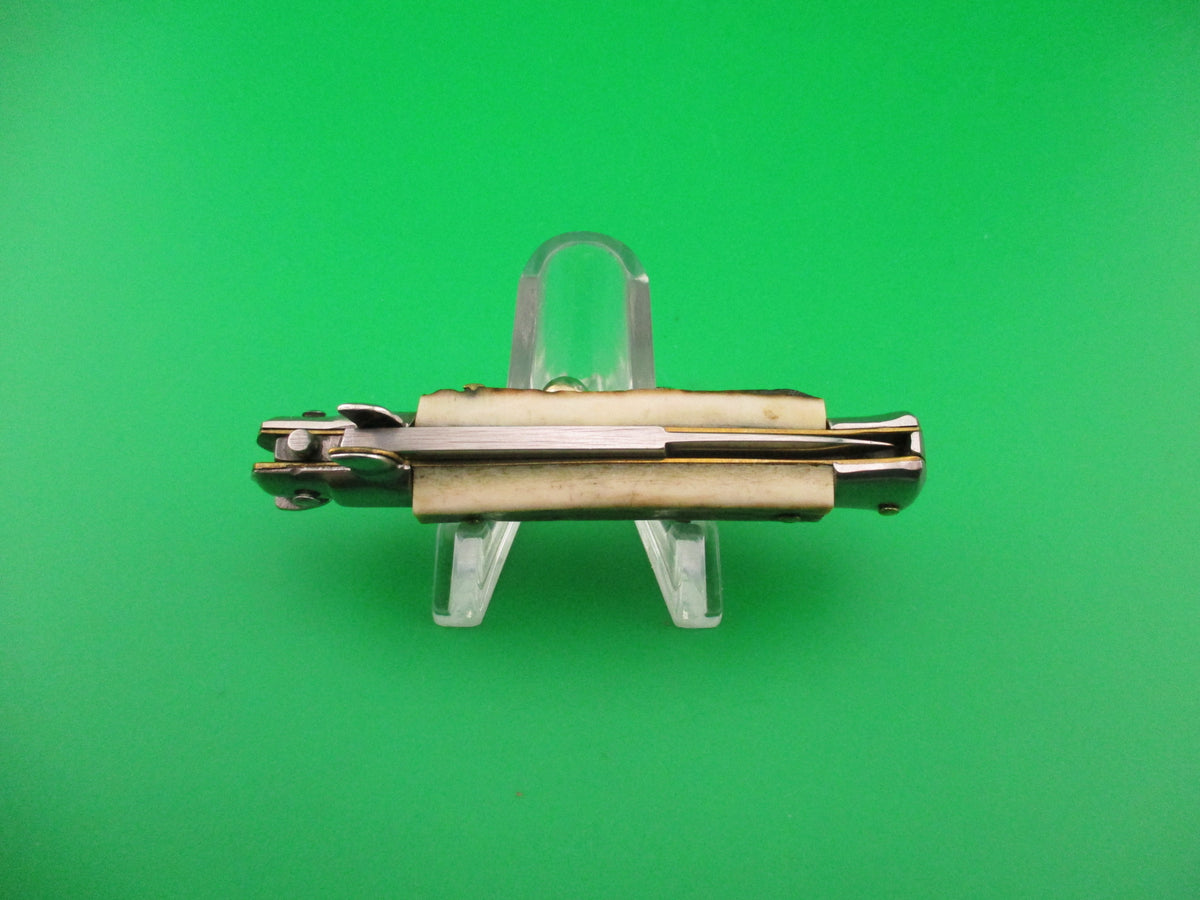ROSTFREI 14cm Italian Stag stiletto Oreste Dibon vintage automatic knife