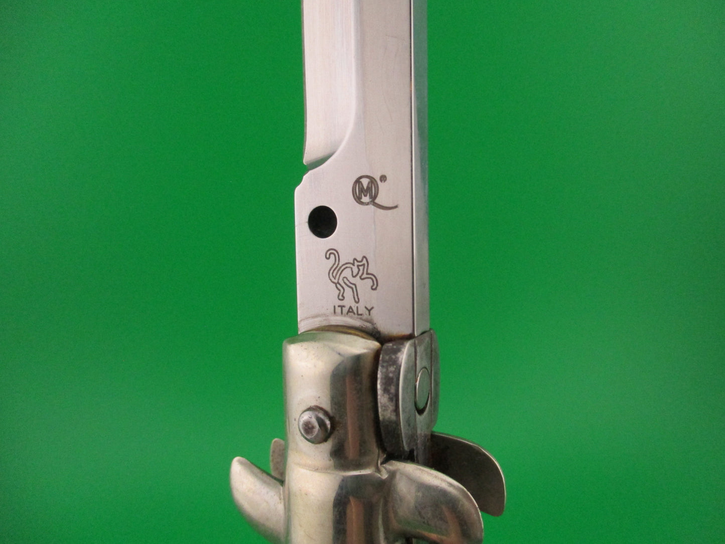 Walts LATAMA Cat 28cm Italian Stiletto Bayonet Blade Green horn automatic knife 5mm