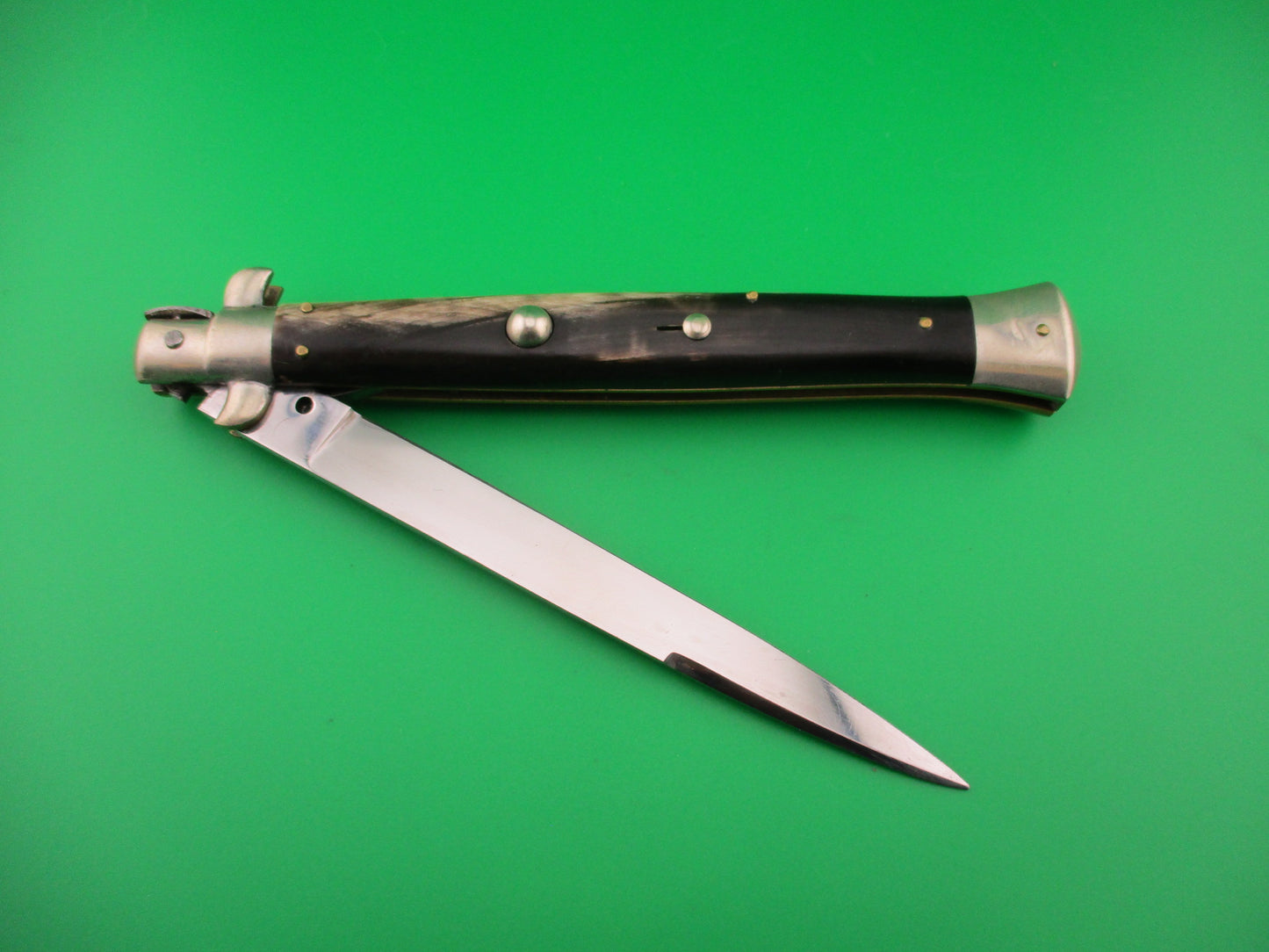 INOX 33cm Italian Picklock Stiletto vintage 1950s automatic knife 5mm backspring