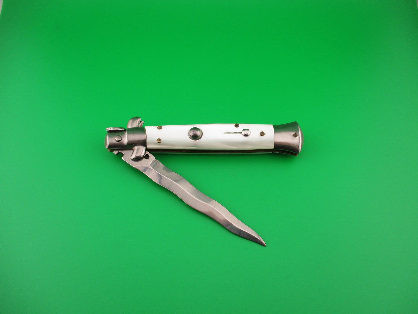 STILETTO ITALY 23cm Italian Stiletto KRIS Pearlex swivel bolster automatic knife