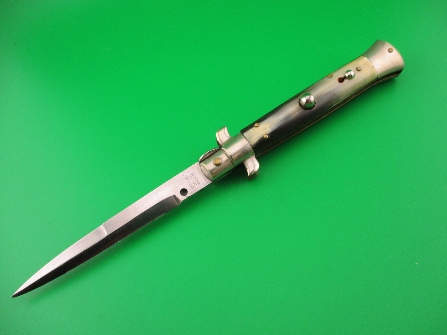 CORICAMA INOXID 21cm Italian Picklock Horn Red Dot safety switchblade knife