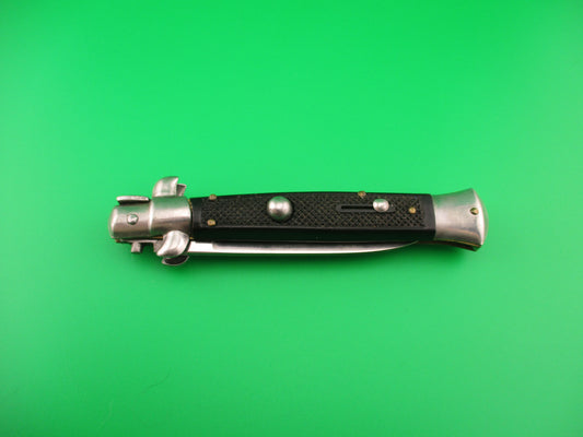 C JUL HERBERTZ 21cm Italian stiletto Black checkered scaled vintage automatic knife