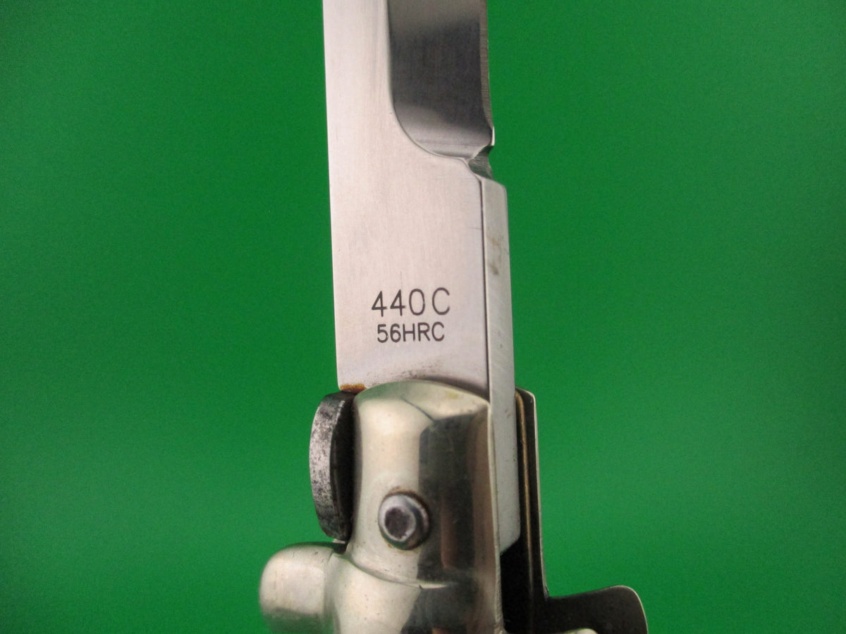 Walts LATAMA Cat 28cm Italian Stiletto Bayonet Blade Green horn automatic knife 5mm