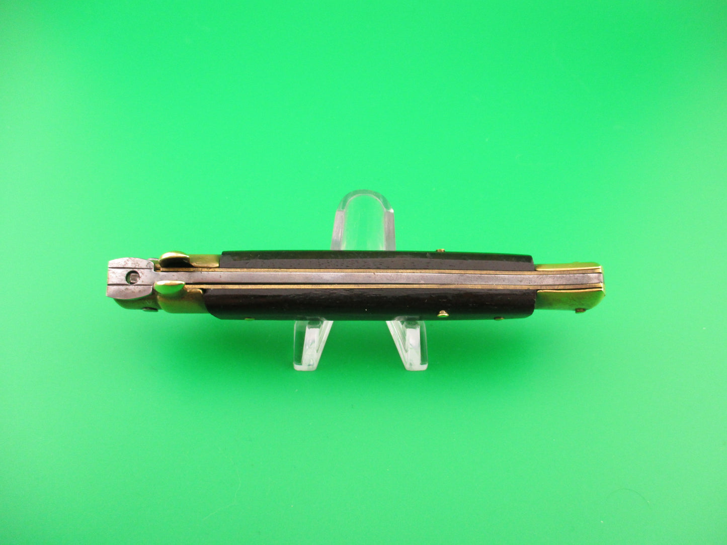 STAINLESS (slant) PATENT 23cm Italian Stiletto bolster release switchblade